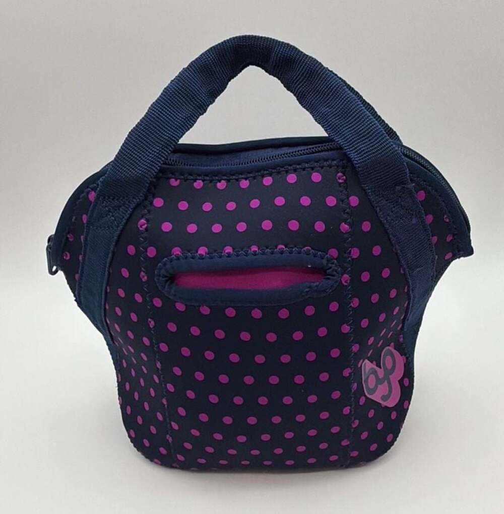 BYO Midtown Mini Satchel Neoprene Polka Dot Lunch Bag